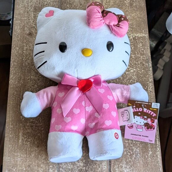 Sanrio Hello Kitty Valentines Day Animated Side Stepper Plush NWT - Picture 2 of 8